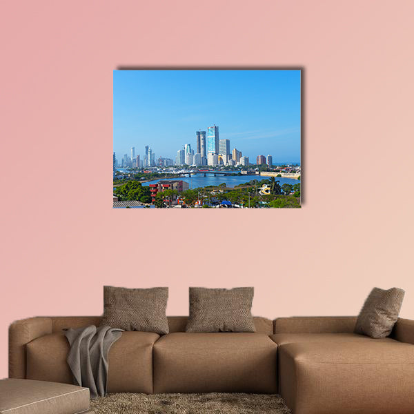 Modern development in Cartagena, Colombia multi panel canvas wall art
