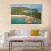 Aquawellness beach bay resort in Nicaragua aerial drone view Multi panel canvas wall art