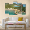 Aquawellness beach bay resort in Nicaragua aerial drone view Multi panel canvas wall art