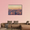 View of the hills overlooking Valparaiso, Chile as sunset multi panel canvas wall art