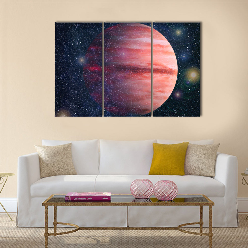 Planet - Elements of this Image Furnished by NASA Multi Panel Canvas Wall Art