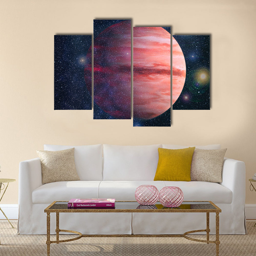Planet - Elements of this Image Furnished by NASA Multi Panel Canvas Wall Art