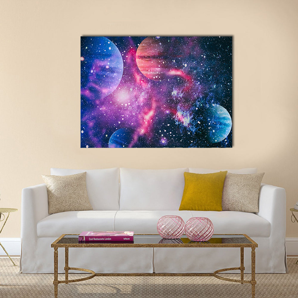 Planet - Amazing Elements of this Image Furnished by NASA Multi Panel Canvas Wall Art