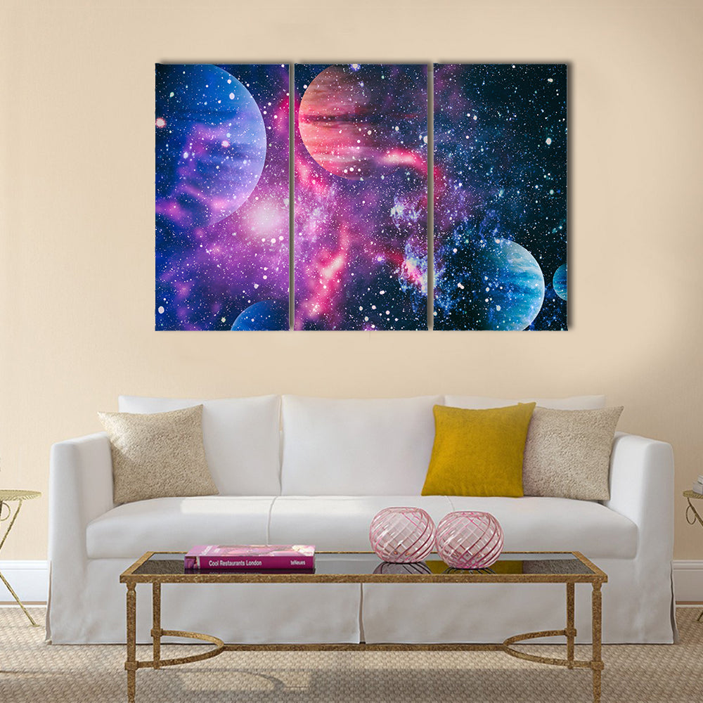 Planet - Amazing Elements of this Image Furnished by NASA Multi Panel Canvas Wall Art