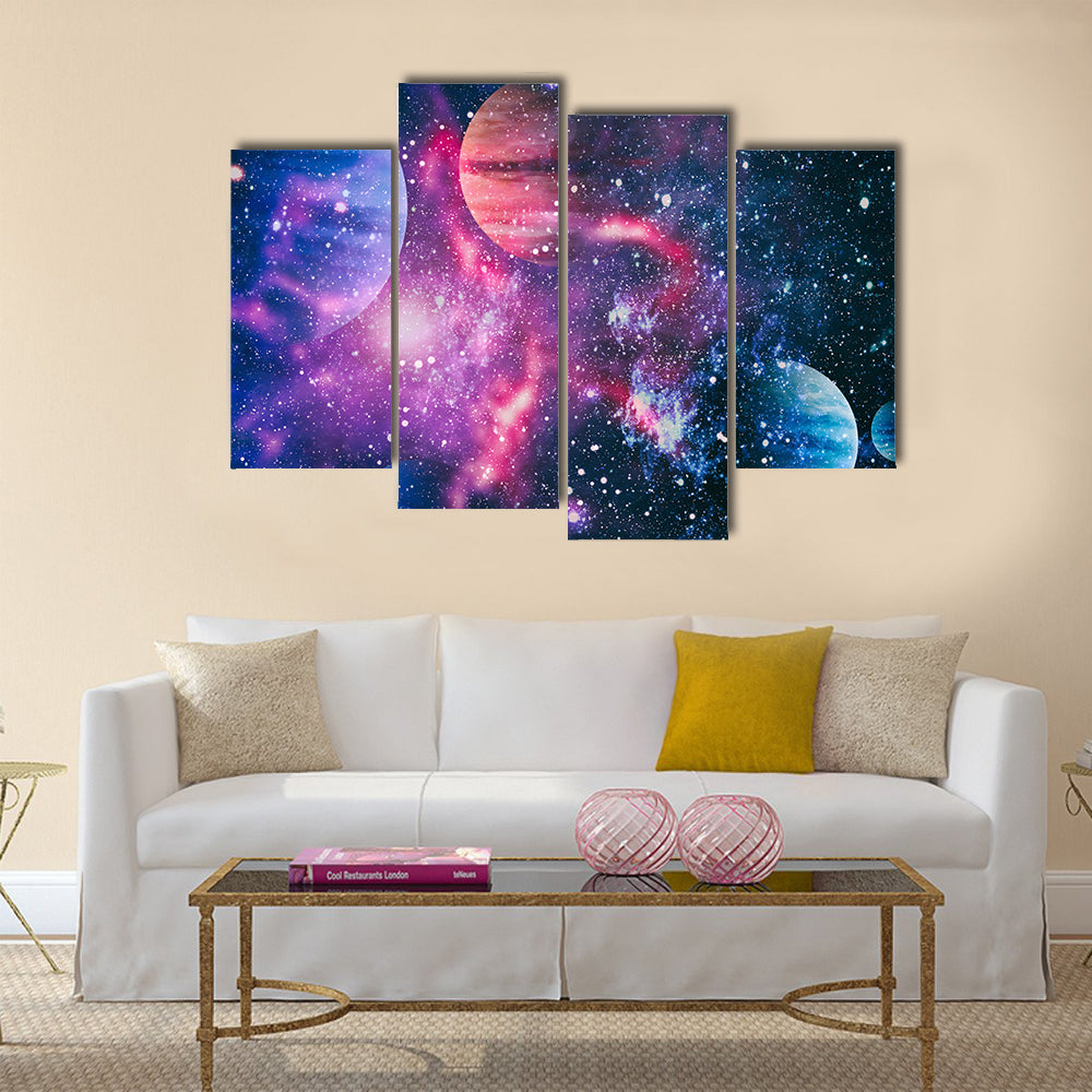 Planet - Amazing Elements of this Image Furnished by NASA Multi Panel Canvas Wall Art