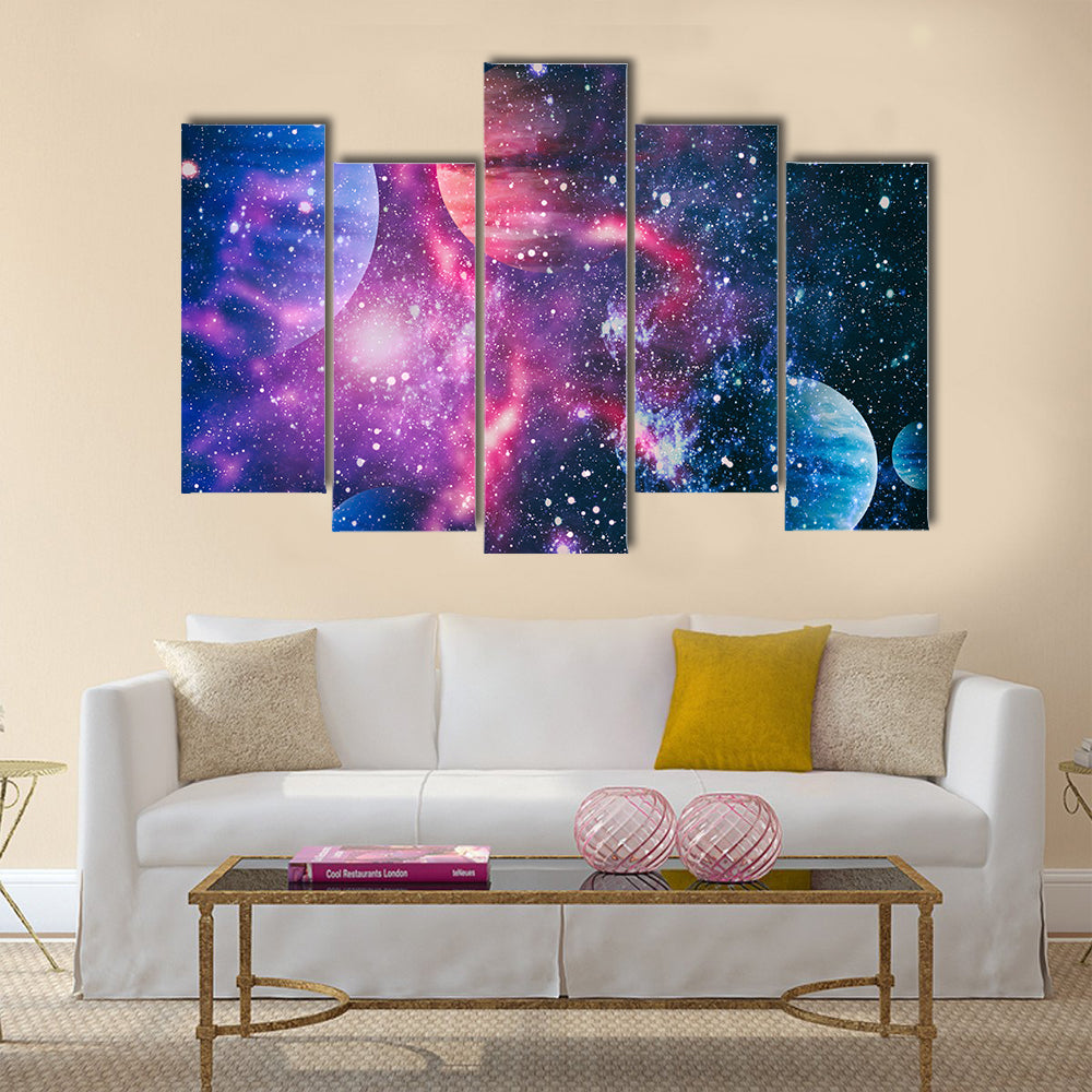 Planet - Amazing Elements of this Image Furnished by NASA Multi Panel Canvas Wall Art