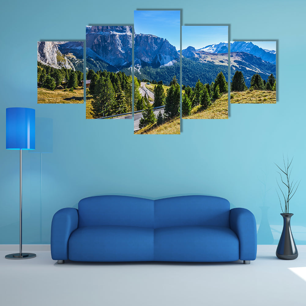 Bridge Of Dolomite Rocks Multi Panel Canvas Wall Art