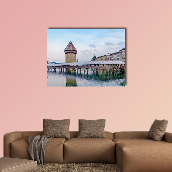 Lucerne, Switzerland, Historic city center of Lucerne multi panel canvas wall art