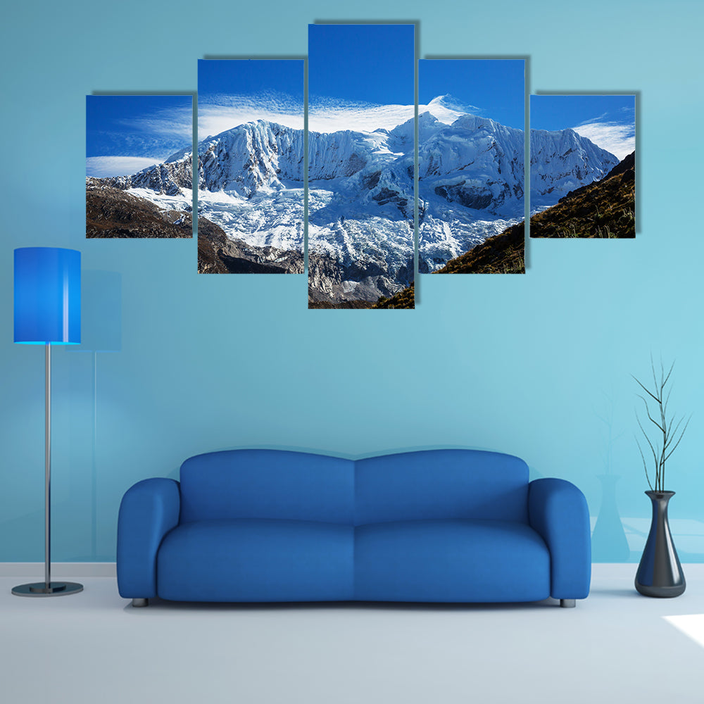 Beautiful mountains landscapes in Cordillera Huayhuash, Peru, South America Multi Panel Canvas Wall Art