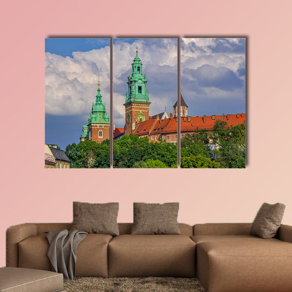 View of Wawel Cathedral Towers and museum building wall art
