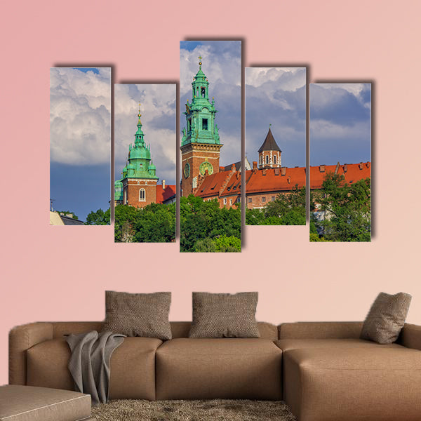View of Wawel Cathedral Towers and museum building wall art