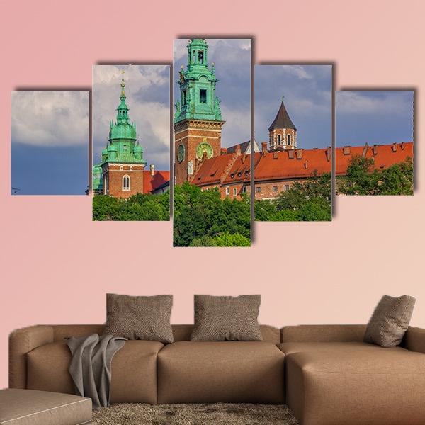 View of Wawel Cathedral Towers and museum building wall art