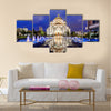 Saint Sava temple with fountain, Serbia Multi panel canvas wall art