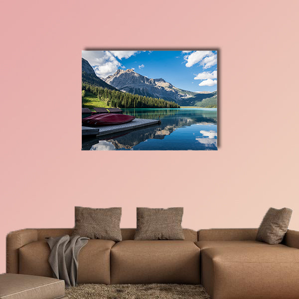 Emerald Lake in Yoho National Park Multi panel canvas wall art