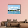 Lake Zurich with city view at daytime in summer multi panel canvas wall art