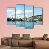 Lake Zurich with city view at daytime in summer multi panel canvas wall art