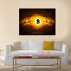 Bitcoin digital currency multi panel canvas wall art