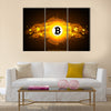 Bitcoin digital currency multi panel canvas wall art