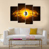 Bitcoin digital currency multi panel canvas wall art