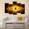 Bitcoin digital currency multi panel canvas wall art