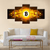 Bitcoin digital currency multi panel canvas wall art