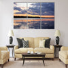 summer sunset in Latvia on river Daugava Multi panel canvas wall art