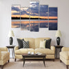 summer sunset in Latvia on river Daugava Multi panel canvas wall art