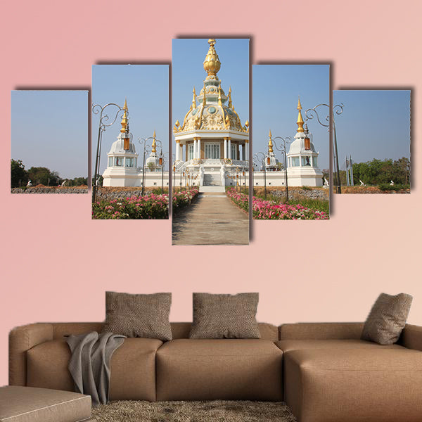 Buddhist Church of Wat Thung Millionaire in Khon Kaen province,Holy places in Thailand multi panel canvas wall art