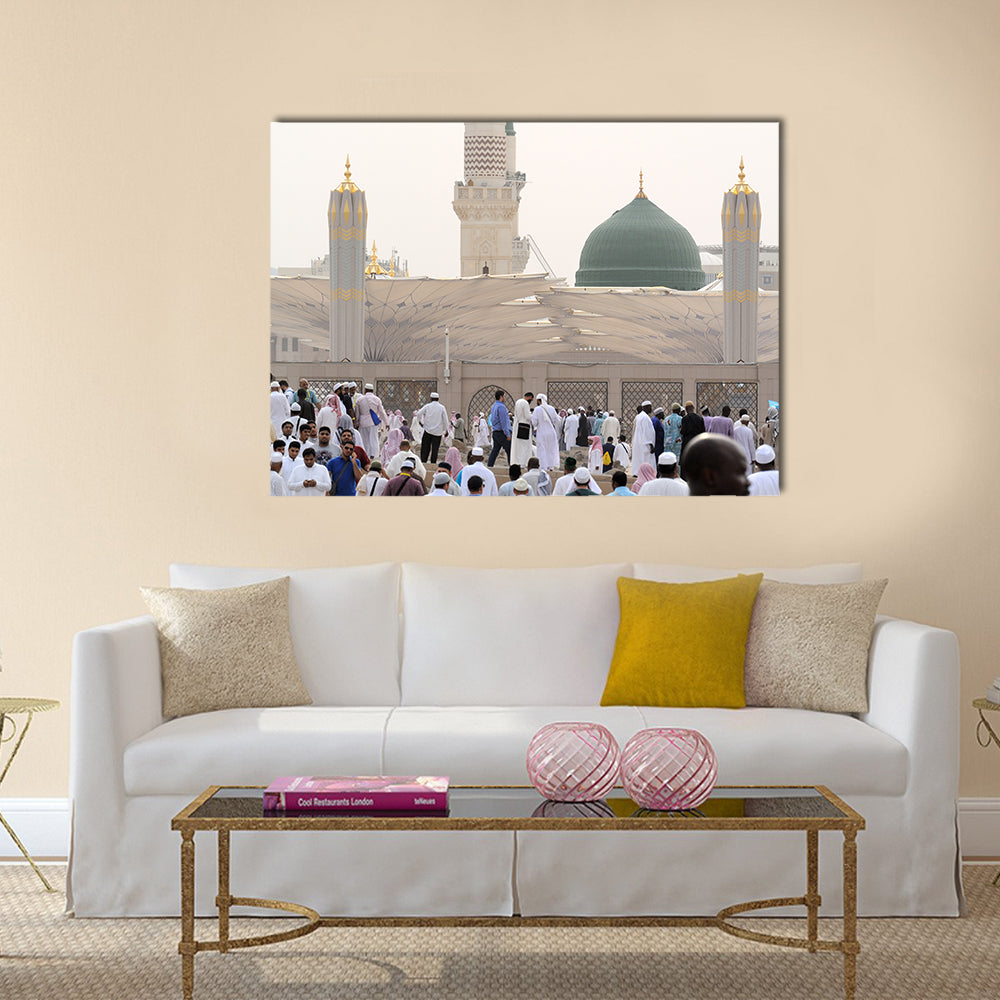 Muslim hajj pilgrims multi panel canvas wall art