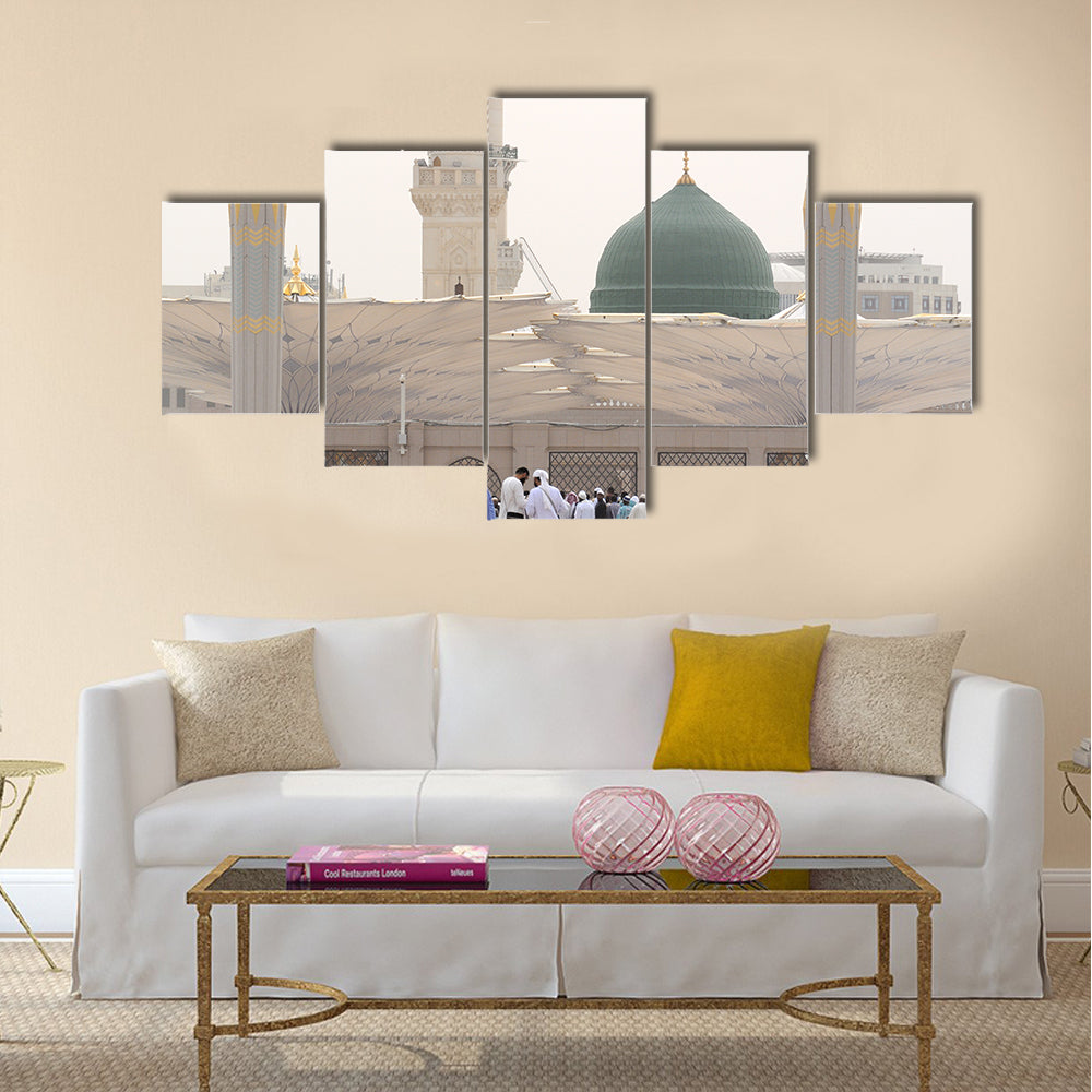 Muslim hajj pilgrims multi panel canvas wall art