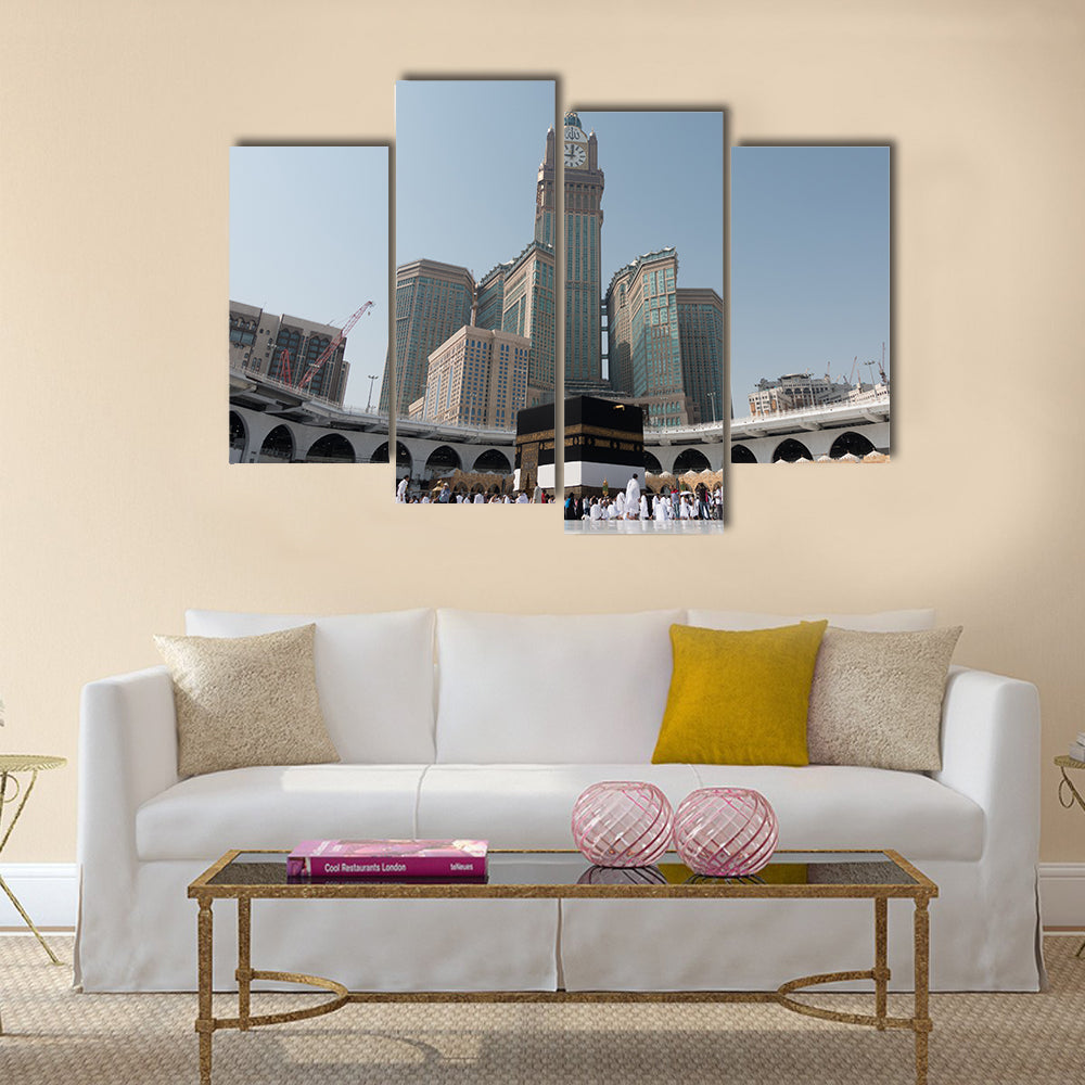 holy Kaaba at daytime during Hajj  multi panel canvas wall art