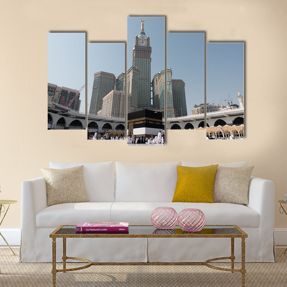 holy Kaaba at daytime during Hajj  multi panel canvas wall art