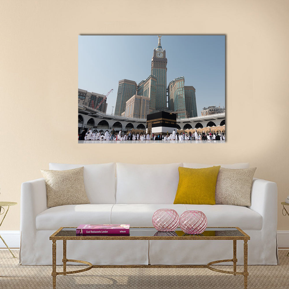 holy Kaaba at daytime during Hajj  multi panel canvas wall art