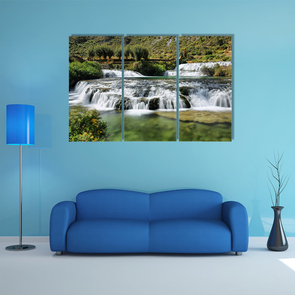 The Huancaya village, "Reserva paisajstica Nor Yauyos-Cochas" Peru Multi Panel Canvas Wall Art