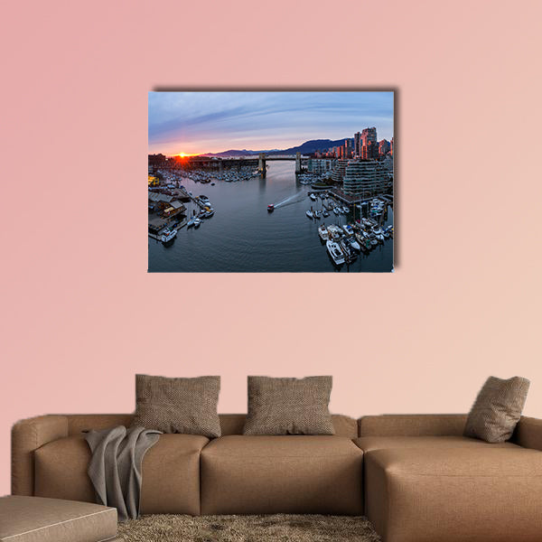 Panoramic View of False Creek in Downtown Vancouver, British wall art