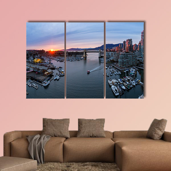 Panoramic View of False Creek in Downtown Vancouver, British wall art