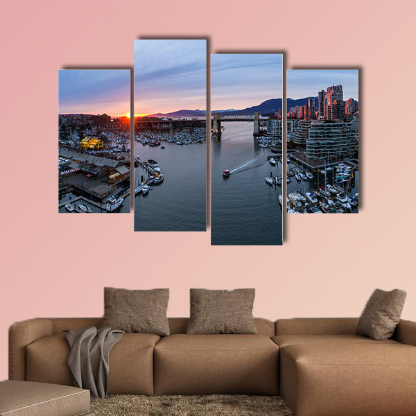 Panoramic View of False Creek in Downtown Vancouver, British wall art