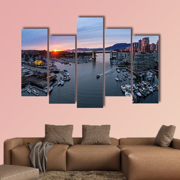 Panoramic View of False Creek in Downtown Vancouver, British wall art