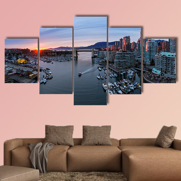 Panoramic View of False Creek in Downtown Vancouver, British wall art