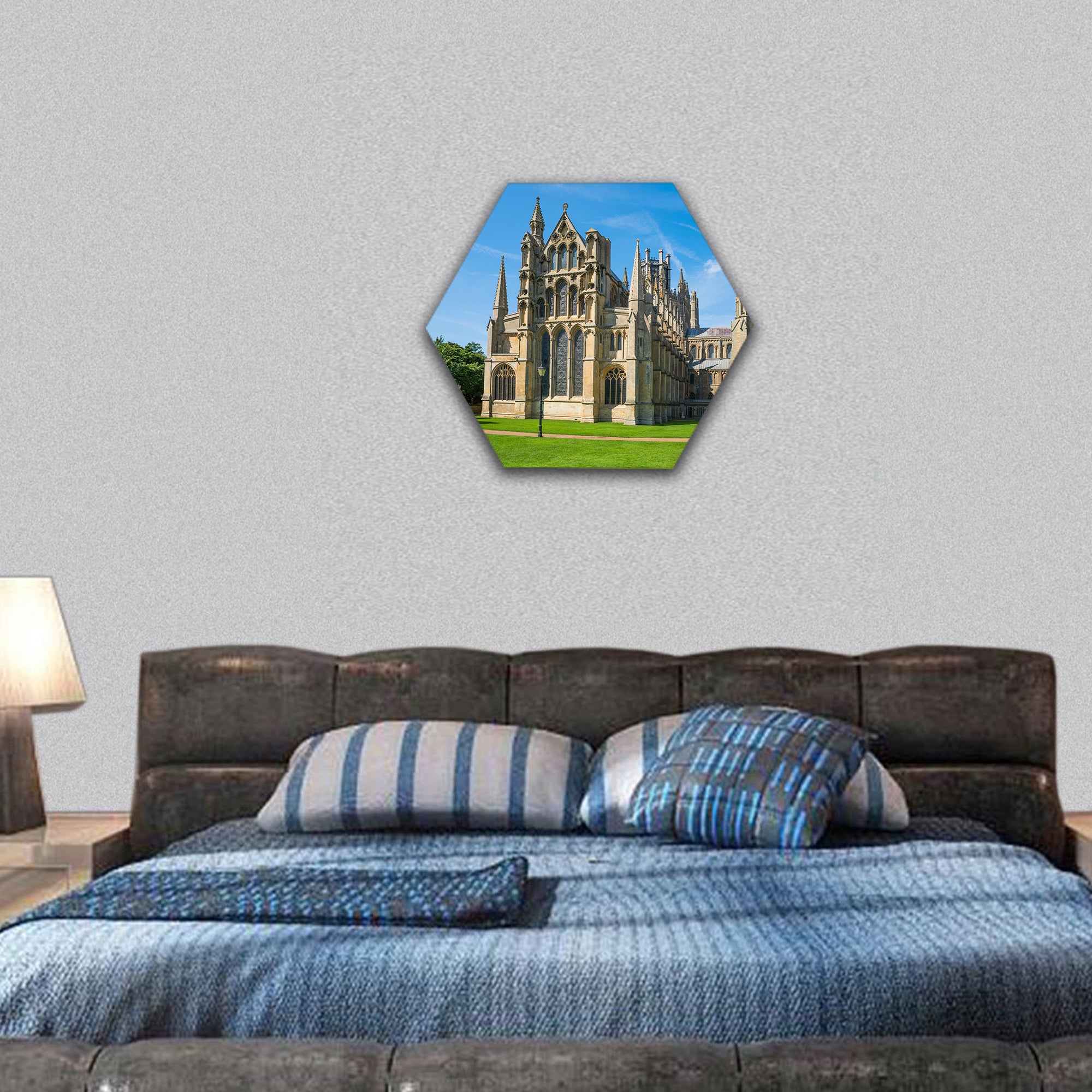 Cathedral in Ely, Cambridgeshire, UK hexagonal canvas wall art