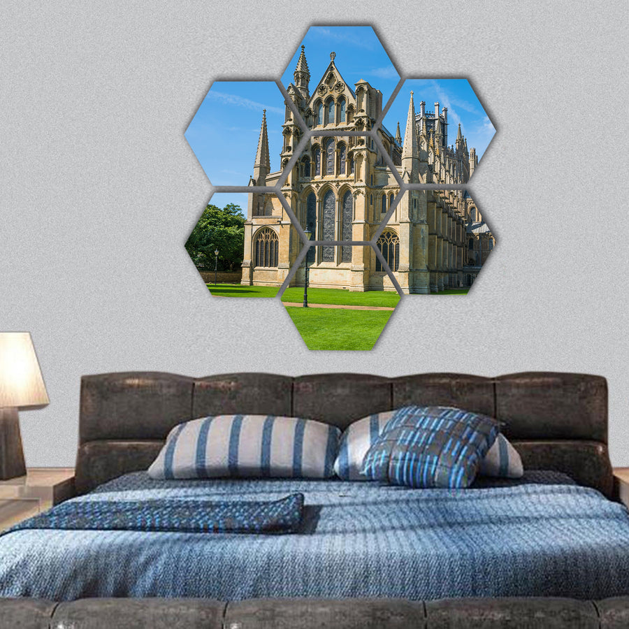 Cathedral in Ely, Cambridgeshire, UK hexagonal canvas wall art
