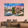 Bruges at dramatic sunset, Belgium multi panel canvas wall art