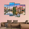 Bruges at dramatic sunset, Belgium multi panel canvas wall art