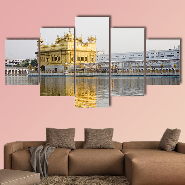 Harimandir Sahib swarn mandir or golden temple, Amritsar, Punjab, India multi panel canvas wall art