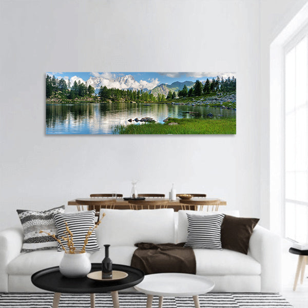 Arpy lake, Thuile, Aosta valley Italy Panoramic Canvas Wall Art