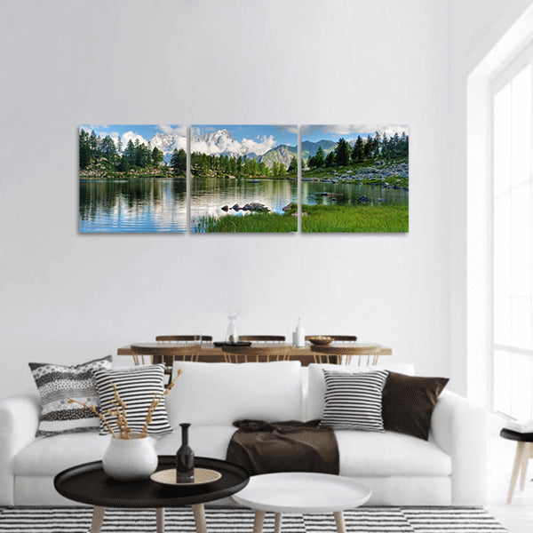 Arpy lake, Thuile, Aosta valley Italy Panoramic Canvas Wall Art
