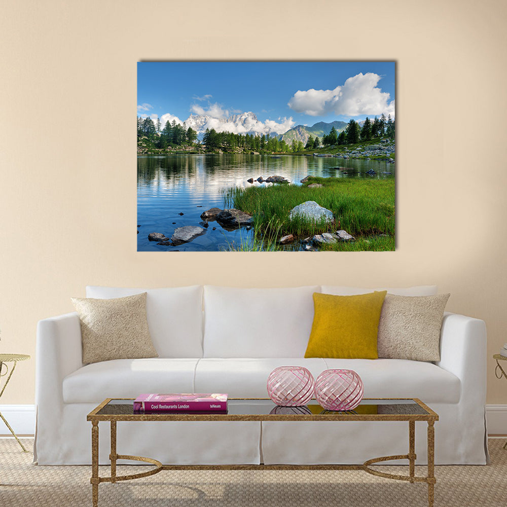 Arpy lake, La Thuile, Aosta valley, Italy multi panel canvas wall art