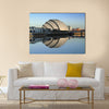 Glasgow's Armadillo in winter sunshine reflected off River Clyde, Multi Panel Canvas Wall Art