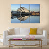 Glasgow's Armadillo in winter sunshine reflected off River Clyde, Multi Panel Canvas Wall Art