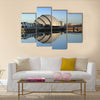 Glasgow's Armadillo in winter sunshine reflected off River Clyde, Multi Panel Canvas Wall Art